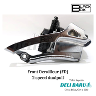 Blackbox Front Derailleur 2 speed FD dual pull sepeda MTB lipat