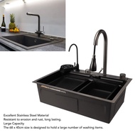 Under Counter Kitchen Sink Basin 68x45cm Thickened Stainless Steel Digital Display Kitchen Sink