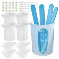 Resin Measuring Cups Tool Kit Silicone Epoxy Resin for Epoxy Resin Reusable Silicone Mixing Cup with Stir Sticks