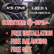 Toyo Tires 225/50R18 Used Tyre Tayar Terpakai 65% Thread for X70, Civic, BMW, Mercedes [DOT 2023]