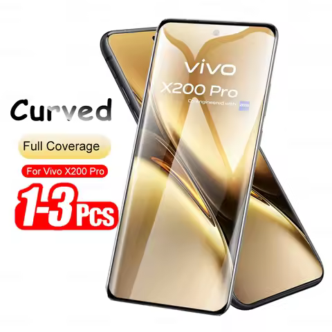 1-3Pcs 9H Curved Tempered Glass For Vivo X200 Pro VivoX200 X200Pro X 200 VivoX200Pro 2025 Global Scr