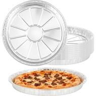 20 Pack Disposable Pizza Pans 8 Inch, Round Foil Pizza Pans, Aluminum Pizza Pan Large Focaccia Bread