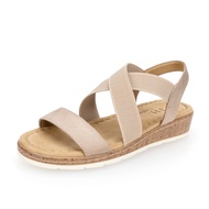 Women's Flat sandals, Comfort Slip-on Elastic ankle strap Slingback Light Weight Casual Walking Sand