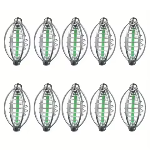 5pcs Carpfising Fishing Spring Feeder Fishing Bait Cage for Carp Fishing Fresh Saltwater Inline Meth