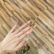 甜酷辣妹秋冬豹纹猫眼法式爆闪美甲半手工显白高级美甲穿戴甲Sweet, Cool, Spicy Girl Autumn/Winter Leopard Pattern Cat Eye French Spa