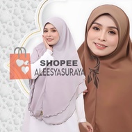 [Alfirasa Heejab] Khimar Berdagu 2 Layer Haji Umrah Awning Scuba / Tudung Sarung Labuh Berdagu Chiff