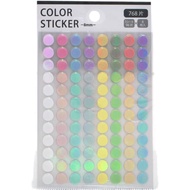Candy Color Rainbow Film Dopamine Ultra Small Dot Sticker Handbook Round Sticker Decorative Dot Stic