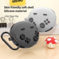 Shockproof Retro All-inclusive Case for Huawei FreeClip Silicone Black Protective Earphone Casing Fr