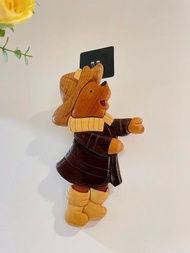 小熊維尼造型木雕掛飾