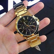 นาฬิกา Casio รุ่น MTP-V300G-1A นาฬิกาข้อมือผู้ชายสายสแตนเลสสีทอง หน้าปัดสีดำ -ของแท้ 100% ประกันศูนย์ cmg 1 ปีเต็ม