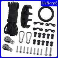 [Hellery2] 31Pcs Marine Kayak Canoe Anchor Trolley Kayak Pad Eyes Rigging O 9M Rope Hardware for Water Sports Rubber Dinghy