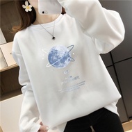 [AMYGO] Sweatshirts Women Oversized  Sweatshirt Woman Oversized Plus Size Muslimah Baju Perempuan Crop Top Lengan Panjang Murah