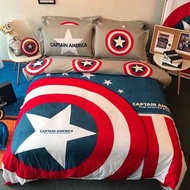 （復仇者聯盟）美國隊長 蜘蛛人 鋼鐵人純棉床包床單四件組加大床組四件套