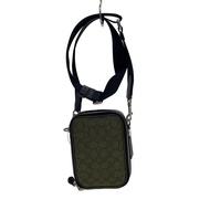 COACH shoulder bag -- GRN All-over print Stanton crossbody signature Jacquard Direct from Japan Seco