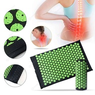 Acupressure Massager Mat Relief Stress Tension with Pillow(Greyish Green)