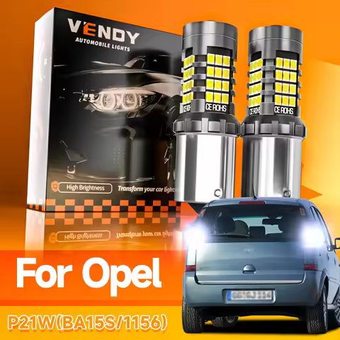 2pcs LED Reverse Light Blub Backup Lamp P21W BA15S 1156 Canbus No Error For Opel Agila A Arena Campo