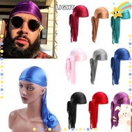 LIGHT Silk Durag Adjustable Fashion Chemo Cap Headwrap Pre-Tied Turban Hijab