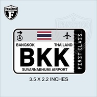 MechaNIX Bankok Vinyl Sticker Suvarnabhumi International Airport Code BKK Sign Sticker