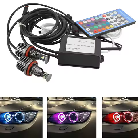 2x For BMW H8 Led Angel Eyes angel eye Light Marker Light RGB Color E87/E82 /E92/E93/E70 X5/E71 X6 X