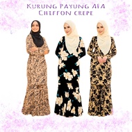 New release Kurung payung AFA baju kurung moden chiffon crepe murah cantik