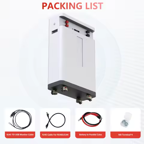 LiFePO4 48V 300Ah Battery Pack 15Kwh 16S 200A BMS Portable Wheeled 51.2V 100Ah 150Ah 200Ah Lithium b