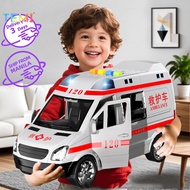 ⭐Shipping from Malaysia⭐TEMI ambulance Police Car 120 metal alloy toy car model die-casting car boy 