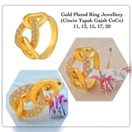 RG 5021 Cincin Tapak Gajah Coco Zhulian Jewellery Emas Saduran Zhulian Barang kemas