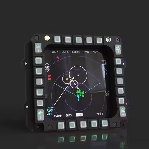 TFT Full Color Screen 600X600 DPI PC USB F16MFD Cockpit Flight Simulator MFD Meter for DCS Falcon BM