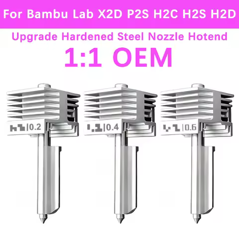 X2D P2S All-in-one Hotend Kit For Bambu Lab H2C H2S H2D Hardened Steel Nozzle 0.2 0.4 0.6 0.8 Same A