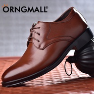 ORNGMALL High Quality Oxfords Shoes for Men Leather Italian Black Formal Shoes Men Lace-Up Dress Shoes Business Office Shoes Plus Size 38-48