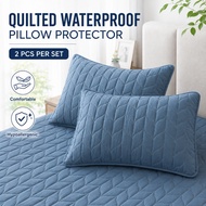 Home Preferred 2 Pcs Waterproof Quilted Pillow Case 20x30'' Luxury Bed Pillow Cover