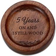 Ring Dish - 5 Year Anniversary Wooden Gift for Her Him, Wood 5th Anniversary Wedding Gifts for Wife 