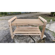 Minimalist teak wood shoe rack size 45x30