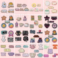 3-5pcs/set Colorful Quotes Enamel Pins Brooches Funny Saying Texts Dialogue Brooch Lapel Badges Back