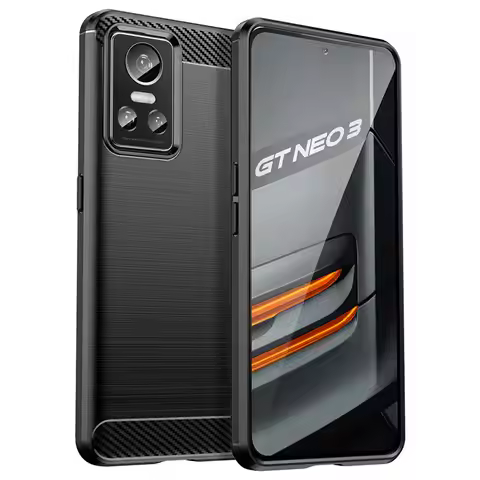 Case For Realme GT Neo 3 RMX3561 RMX3560 Carbon Fiber Skin Silicone TPU Soft Back Cover For Realme G