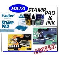 HATA FASTER Stamp Pad 0 Stampad Refill Ink Artline Blue Black (Cop Ink Pad)