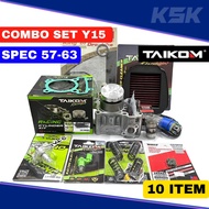 Racing Combo Spec Y15 Taikom(Spec57/Spec63)(Blok Y15 Piston Semi Dome Cam Y15 Custom Fuel Injector T