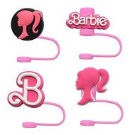 MAELOVE2 Cartoon Barbi Straw Cap Silicone Dust Hat For 7-8 Mm Caliber Straws Straw Decoration G1f3