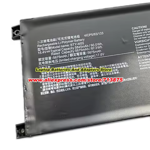 BTY-M55 Battery 4ICP5/63/133 925QA055H 15.4V 5845mAh 90Wh for MSI Alpha 15 A3DDK A4DEK B5EEK B5Ex GP