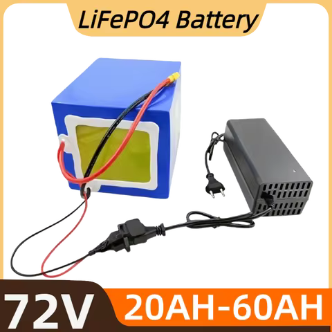 SK-- Rechargeable Lifepo4 72V 20Ah 30Ah 40Ah 50Ah 60Ah Lithium Battery for 1KW 2KW 3KW Two Wheeler E