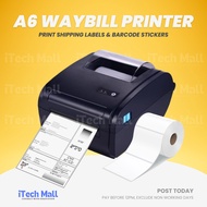 AirWaybill Thermal Printer A6 Bluetooth Waybill AWB Mesin Sticker Shipping Label Termal 4x6 ZJ 9210