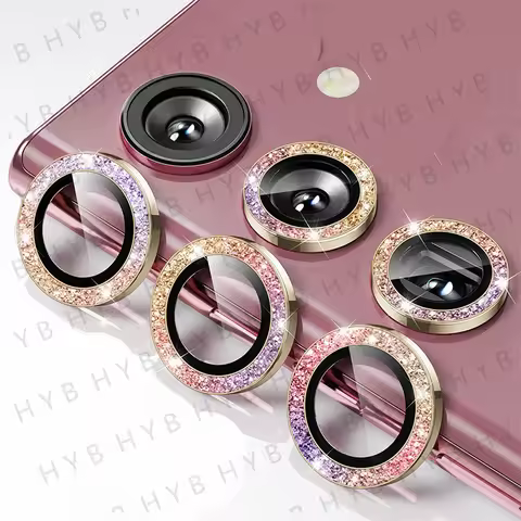 Camera Protector For Samsung Galaxy A55 A54 A34 35 5G Metal Lens Ring Tempered Glass on Samsung A35 