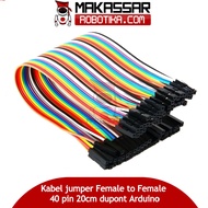 20cm Female to Female 40Pcs Dupont Cable Jumper Wire