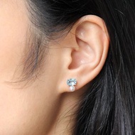天然海水藍寶石日本海水珍珠18K耳環 彩色寶石珍珠耳釘
