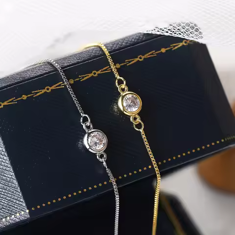 ZHOUYANG Bracelet On The Leg Woman Anklets Simple Zircon Gold Color Beach Accessories Bracelets For 