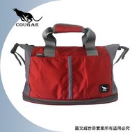【Cougar】可加大 可掛行李箱 旅行袋/手提袋/側背袋(7037紅色)【威奇包仔通】