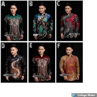 Batik Shirt Men Long Sleeve Batik Shirt Men Cool Motif Batik Pekalongan Modern Batik Shirt