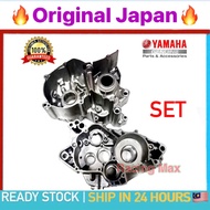(SET) 100% ORIGINAL JAPAN YAMAHA RXZ CRANKCASE SET ENJIN COVER CRANK CASE KULIT ENGINE ENJIN CASING RXZ 55K 5PV SET