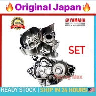 (SET) 100% ORIGINAL JAPAN YAMAHA RXZ CRANKCASE SET ENJIN COVER CRANK CASE KULIT ENGINE ENJIN CASING 