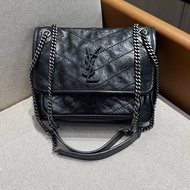 YSL niki 黑銀 小號18年 尺寸約22*8*16.5。
